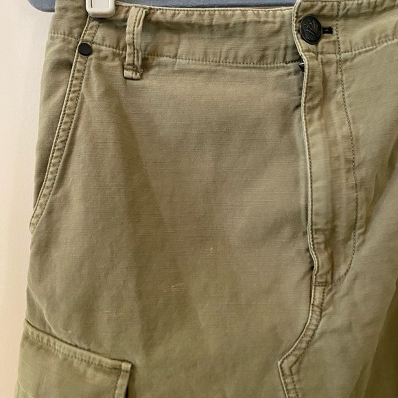 Rag & Bone Army Green Striped Cotton Canvas Utility Cargo Skirt Size 28 - Picture 6 of 12